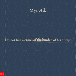 CF035 - Myoptik - Do No Free A Camel Of The Burden Of His Hump EP